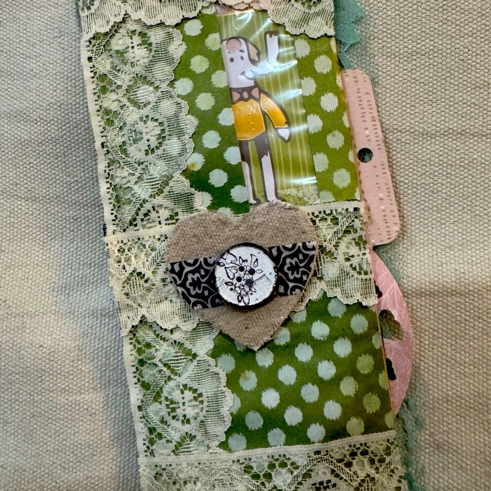 Two Mini Journals Pockets Loaded with Tags Mini Notebooks Blank Papers Ephemera - Picture 5 of 12